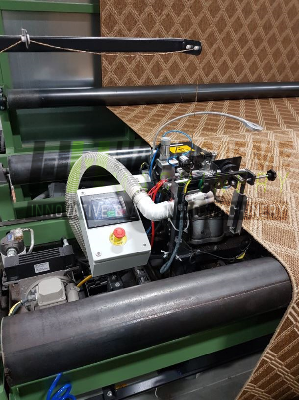 automatic length overedging carpet