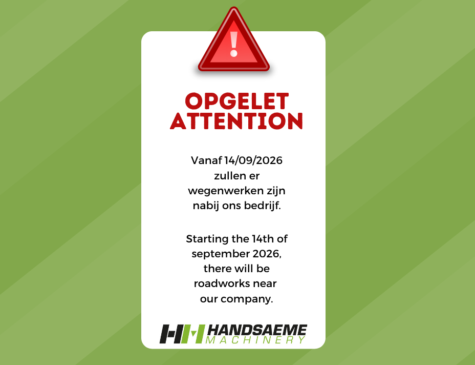 Warning graphic with a red hazard triangle and 